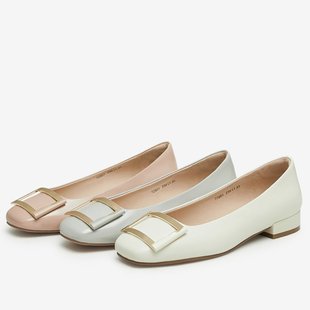 2024春新款 Tata他她法式 妈妈鞋 女通勤简约晚晚鞋 7ZS01AQ4 气质单鞋
