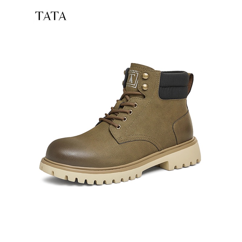 正品专柜TATA/他她2024冬商场同款时尚休闲马丁靴男新款28953DD4
