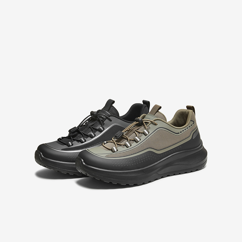 百思图2025秋季商场新款舒适厚底透气休闲运动鞋潮流男鞋15910CM5