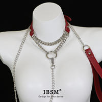 Suffocating collar, female puppy, metal P-chain, m engraved, custom Puppy leash, punk style subculture thumbnail 5