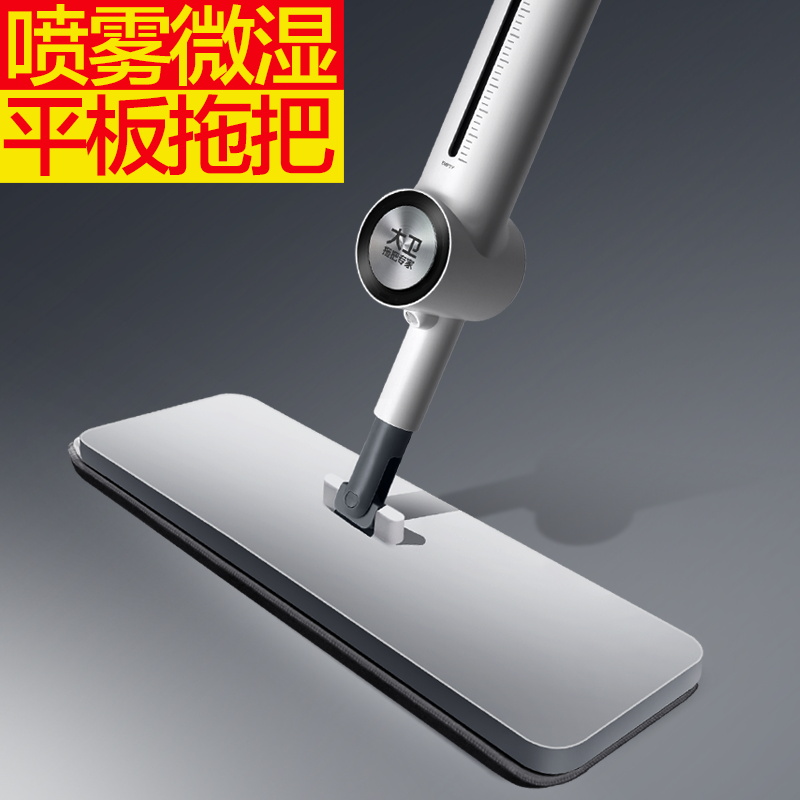 大卫喷水拖把2023新款免手洗家用一拖喷雾平板懒人拖布拖地净
