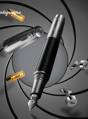Montegrappa/万特佳意大利原装进口钢笔新款限量款007 SPYMASTER DUO间谍大师二人组高端高档商务礼盒墨水笔
