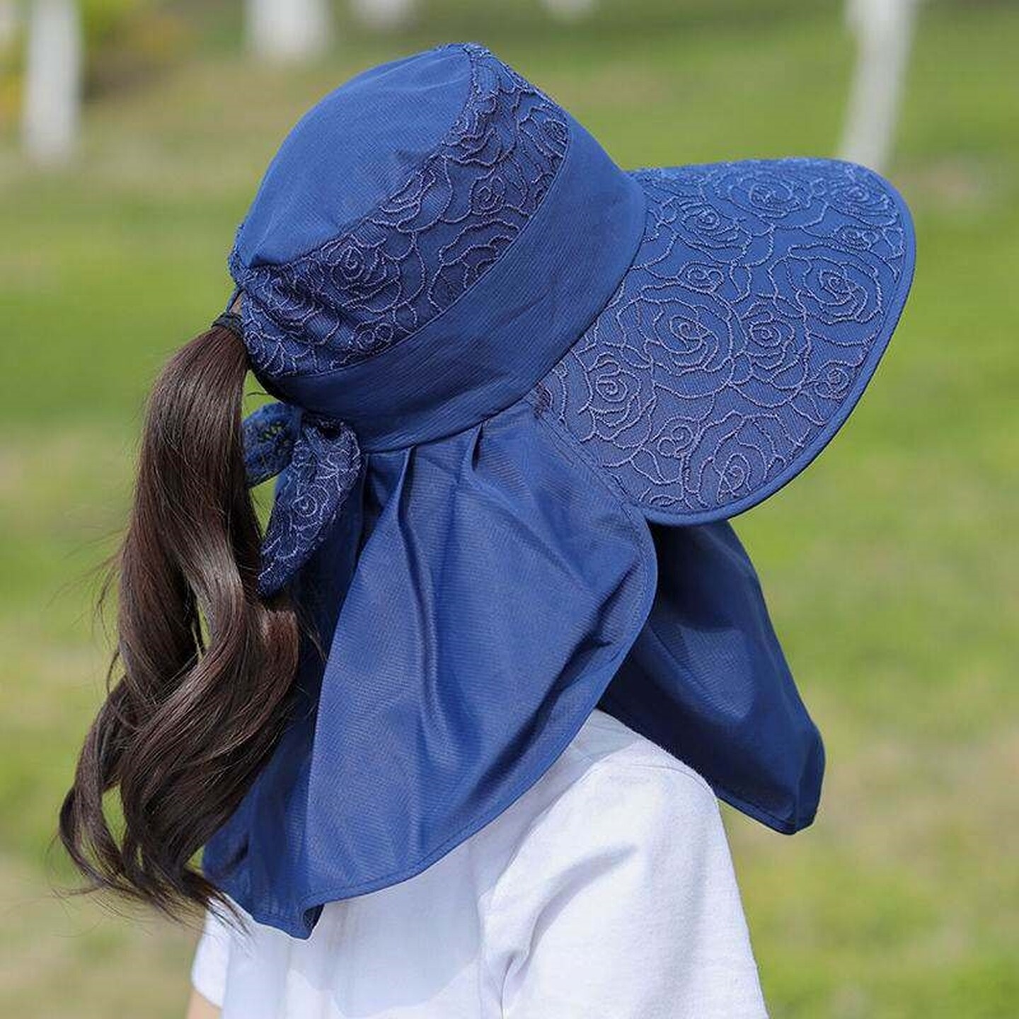 防晒帽子女夏季防紫外线遮阳帽夏天大沿骑车女士遮脸大帽檐太阳帽