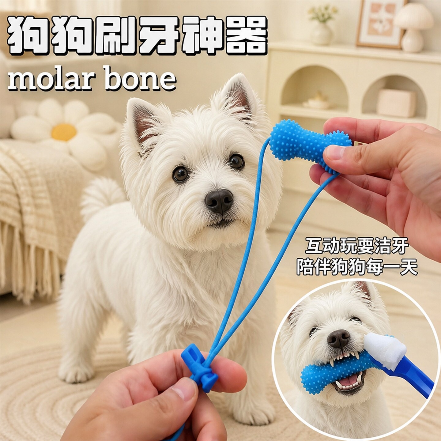 狗狗刷牙辅助神器犬口腔清洁磨牙棒宠物洁牙玩具磨牙小狗安全耐咬