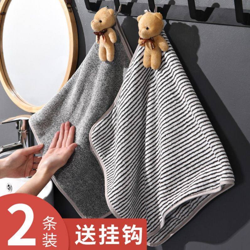搽手帕抹手布加厚加大号小熊擦手毛巾挂式可爱吸水厨房卫生间卡通_虎窝淘