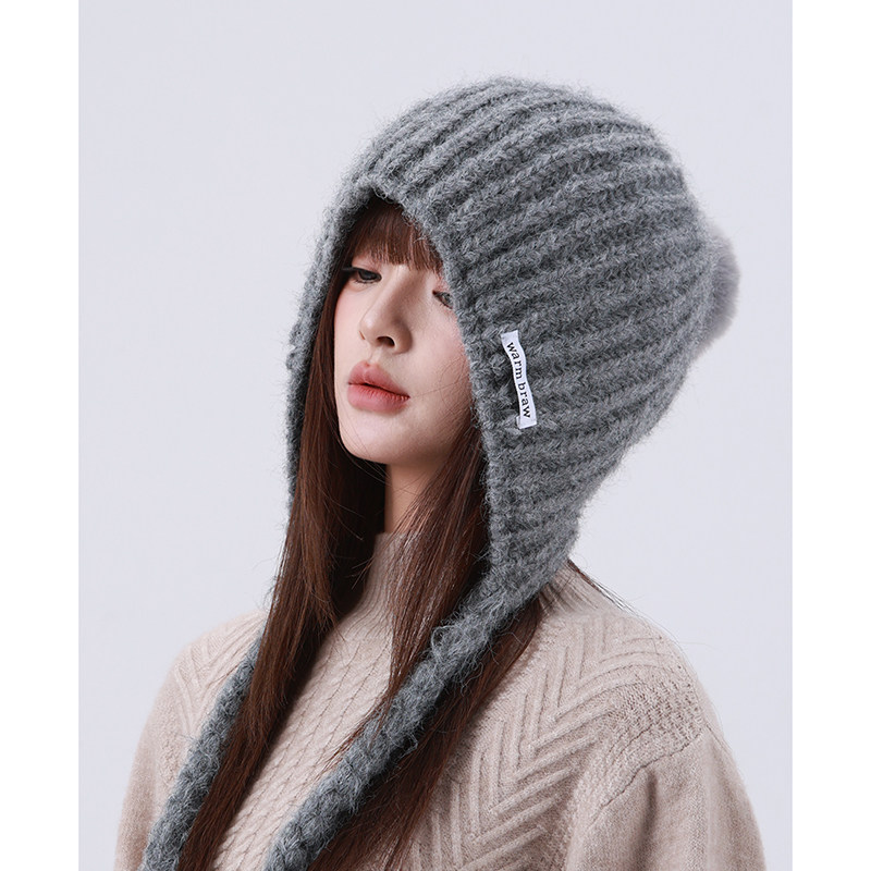 大头围包头针织帽女秋冬保暖护耳防寒雷锋帽子毛球百搭套头毛线帽,服饰配件/皮带/帽子/围巾,帽子,淘宝优惠券,粉丝福利购,淘宝优惠卷