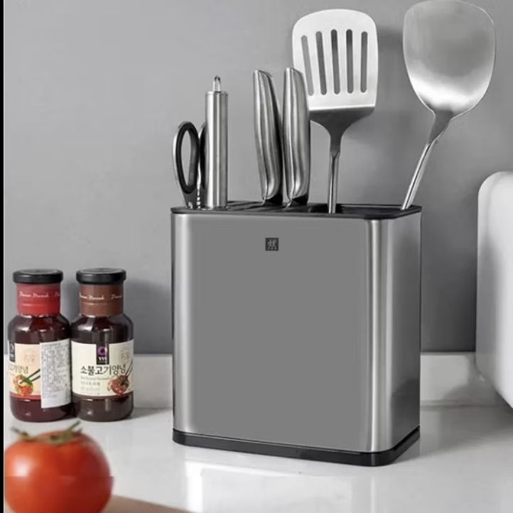 德国双立人304不锈钢刀座家用防尘置物架厨房防锈收纳刀架防霉