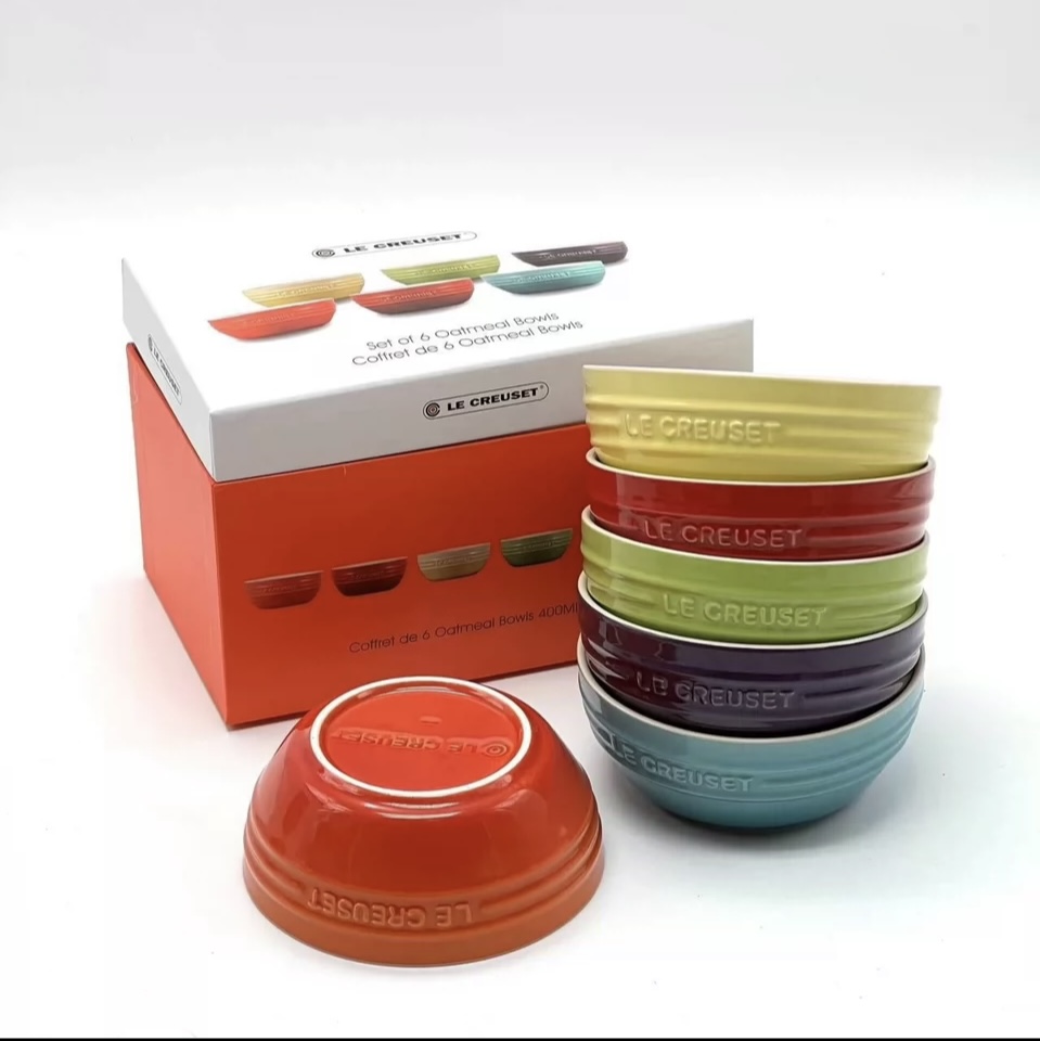 清仓  LE CREUSET酷彩炻瓷15cm米饭碗家用餐具圆碗燕麦碗饭碗汤碗