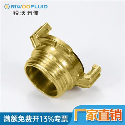 锐沃厂家供应geka接头黄铜外螺纹空气管连接1/4寸1-1/2寸格卡接头