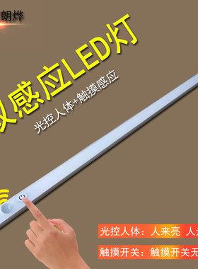 人体感应LED灯带光感鞋柜玄关灯衣酒柜层板长灯条可调光触碰式开