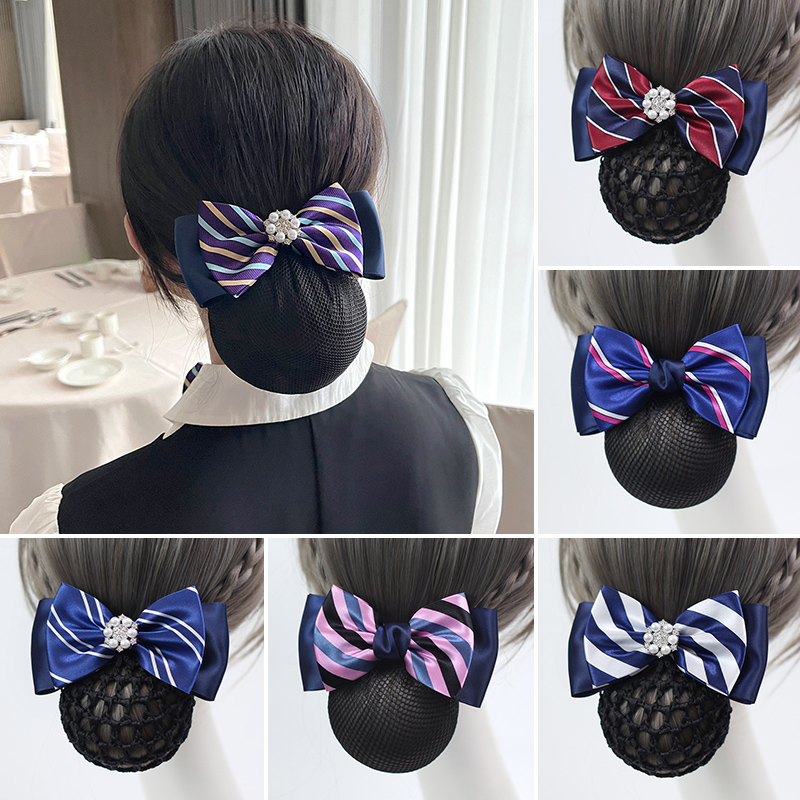 头花女职业护士盘发领花配套发网