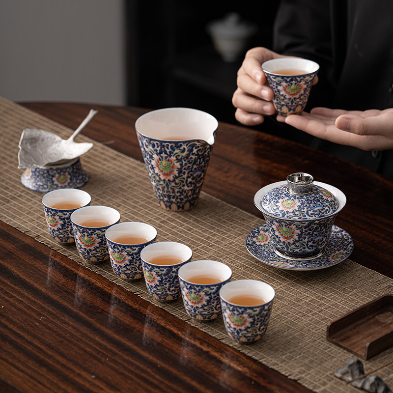 瓷语颠 德化陶瓷高端轻奢茶具套装家用客厅功夫茶具礼品