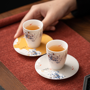 瓷语颠渡景山房陶瓷白瓷茶杯女主人杯情侣一对个人品茗杯子