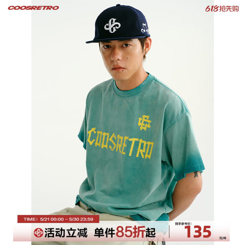 CoosRetro复古字母纯棉宽松T恤