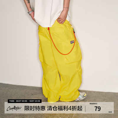夏装可调节抽绳工装裤子