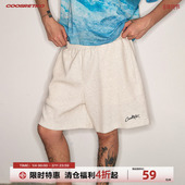 海砂 绣花LOGO短裤 男女夏季 CoosRetro 休闲多色鱼子酱纹理微A裤