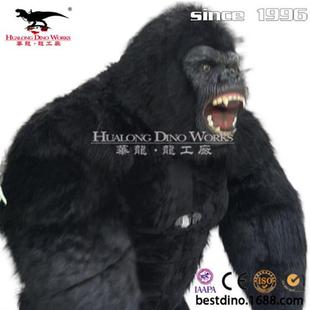 大型仿真工厂玻璃钢制作厂家大猩猩互动娱乐暖场游乐园引流神器