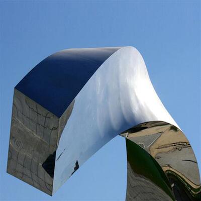 大型不锈钢圆环雕塑户外城市地标镜面小品售楼处园林景观造型摆件