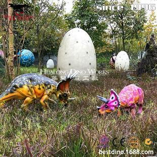 公园景区引流产品戟龙三角龙打斗模型组合自贡恐龙工厂价