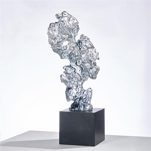 太湖石透明树脂雕塑三件套电视柜玄关桌面酒柜样板房简约抽象软装