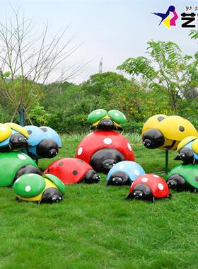 七星瓢虫雕塑户外园林景观农场景区公园仿真昆虫甲虫装饰大型摆件