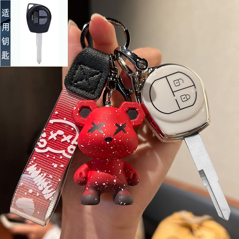 铃木钥匙套奥拓派喜利亚纳A6雨燕羚羊天语sx4尚悦吉姆尼车包扣壳