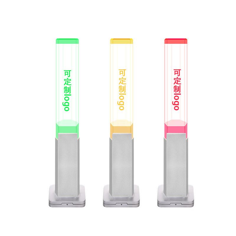 亚克力三色灯常亮水晶透明报警灯可自定义雕刻LOGO机床信号指示灯