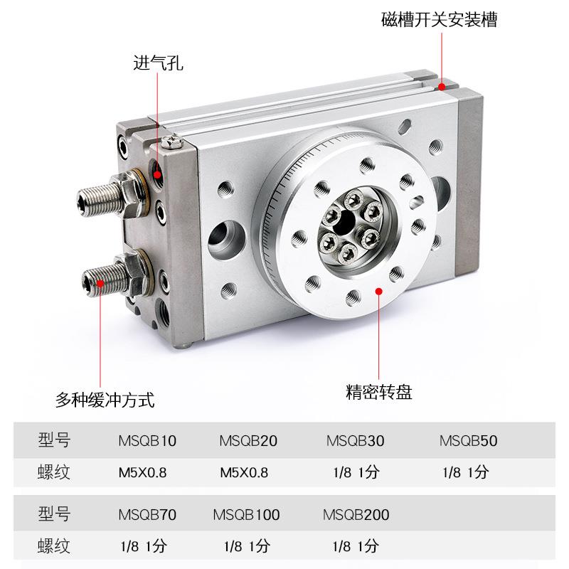 SMC型旋转摆动气缸MSQB10A MSQB20A-30A/50AMSQB70A100A200AR-HRQ