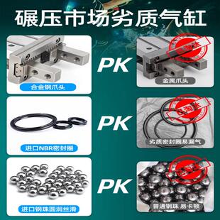 32d SMC型气动手指气缸mhz2 25d 20d 40d 16d小型平行气爪夹具10D