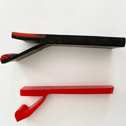 480*12Y型防溢裙板 聚氨酯导料槽挡料皮 生产料侧板