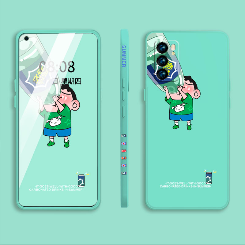 适用于opporeno6手机壳reno6pro液态硅胶5k保护套rene6pro+防摔新款女镜头全包5g侧边图案男卡通小新情侣软壳