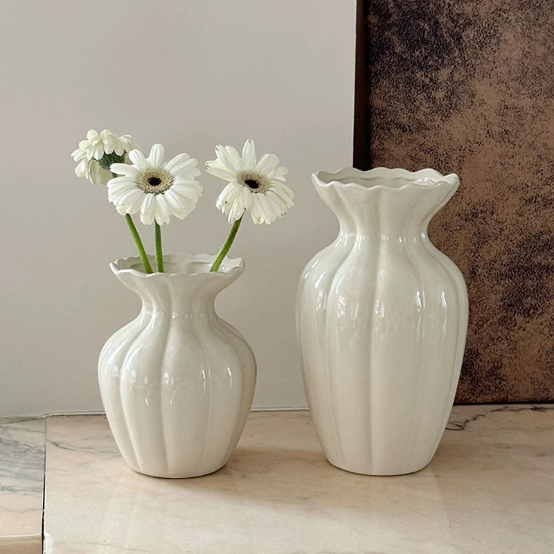 法式创意陶瓷花瓶高级感奶油风摆件客厅插花水养鲜花家居餐桌装饰,家居饰品,花瓶,淘宝优惠券,粉丝福利购,淘宝优惠卷