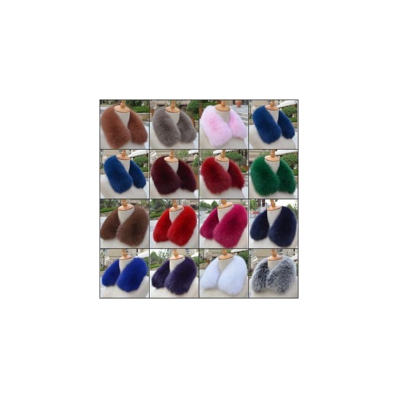 真毛狐狸毛领子方领皮草毛