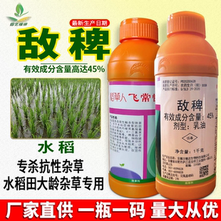 45%敌稗水稻旱稻田除草剂抗性稗草马唐补打补火2号桶专用农药