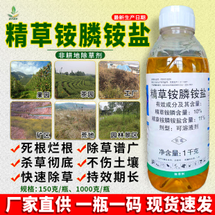 11%精草铵膦磷铵盐草甘膦除草烂根剂正品荒地果园茶园专用除草剂