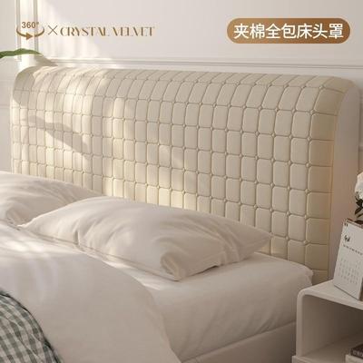 木板床头套罩通用加厚全包型软包新款四季通用卧室靠背套防尘防