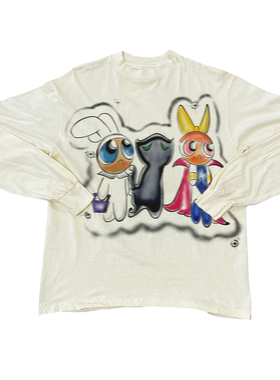 飞天小女警The Powerpuff Girls滑板unisex kawaii Comic长袖rare