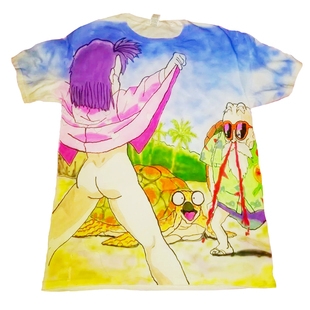 Comic龙珠DRAGON BALL布尔玛Bulma龟仙人Master Roshi短袖amekaji