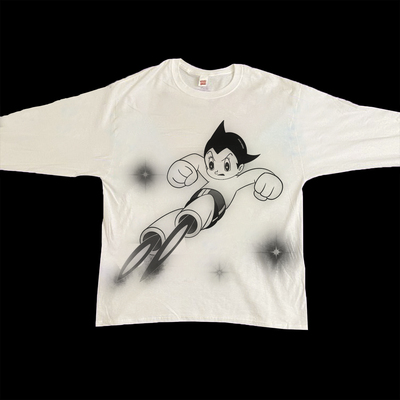 阿童木Astro Boy原子小金刚涂鸦喷绘Graffiti spray painting长袖