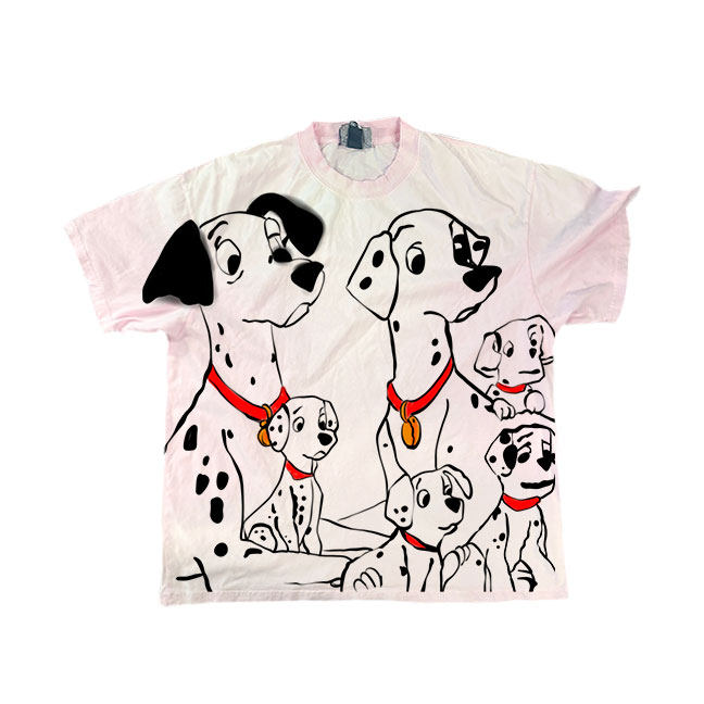 斑点狗Dalmatian涂鸦喷绘Graffiti spray painting短袖gothgirl - 实物图