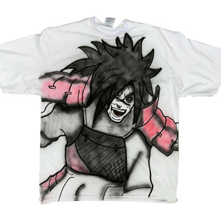 网络流浪汉涂鸦喷绘亚文化多巴胺小众艺术氛围金属风穿搭短袖T恤