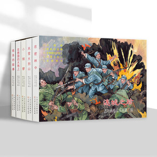 连环画精品系列第三辑 小铜锣纸条 连环画小人书 5册 天津人民美术 32开精装 连城之珍 大地上风雪大别山在密林中 故事在燃烧