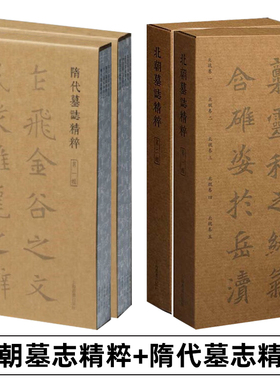 北朝墓志精粹 隋代墓志精粹 第一辑+第二辑 全套20册 北魏西魏卷北周卷书法作品毛笔字帖毛笔书法教程作品书法篆刻历代书法艺术