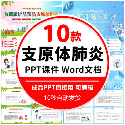 支原体肺炎科普PPT健康护航预防护理支原体肺炎宣传成品动态PPT