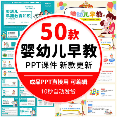 婴幼儿早期教育知识PPT早教知识基础发育知识及训练培训PPT成品