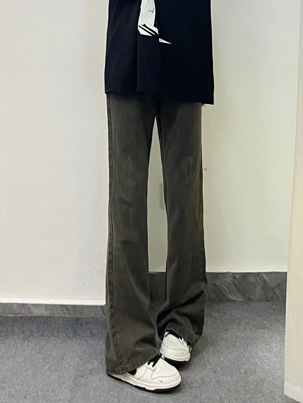PIECEMEAL 美式复古高街vibe风基础款水洗纯色牛仔裤男美拉德裤子