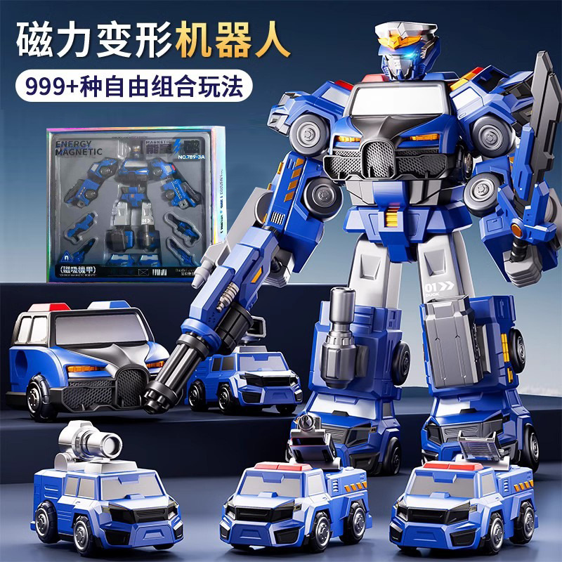 变形玩具5男孩子特警汽车机器人擎天6手办模型黄蜂3男童金刚儿童