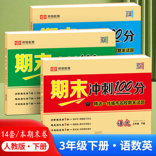 期末冲刺100分三年级下册语文数学英语测试卷全套人教版 3年级下册期末复习试卷练习期末真题试卷重点难点考点练习册暑假复习卷荣恒