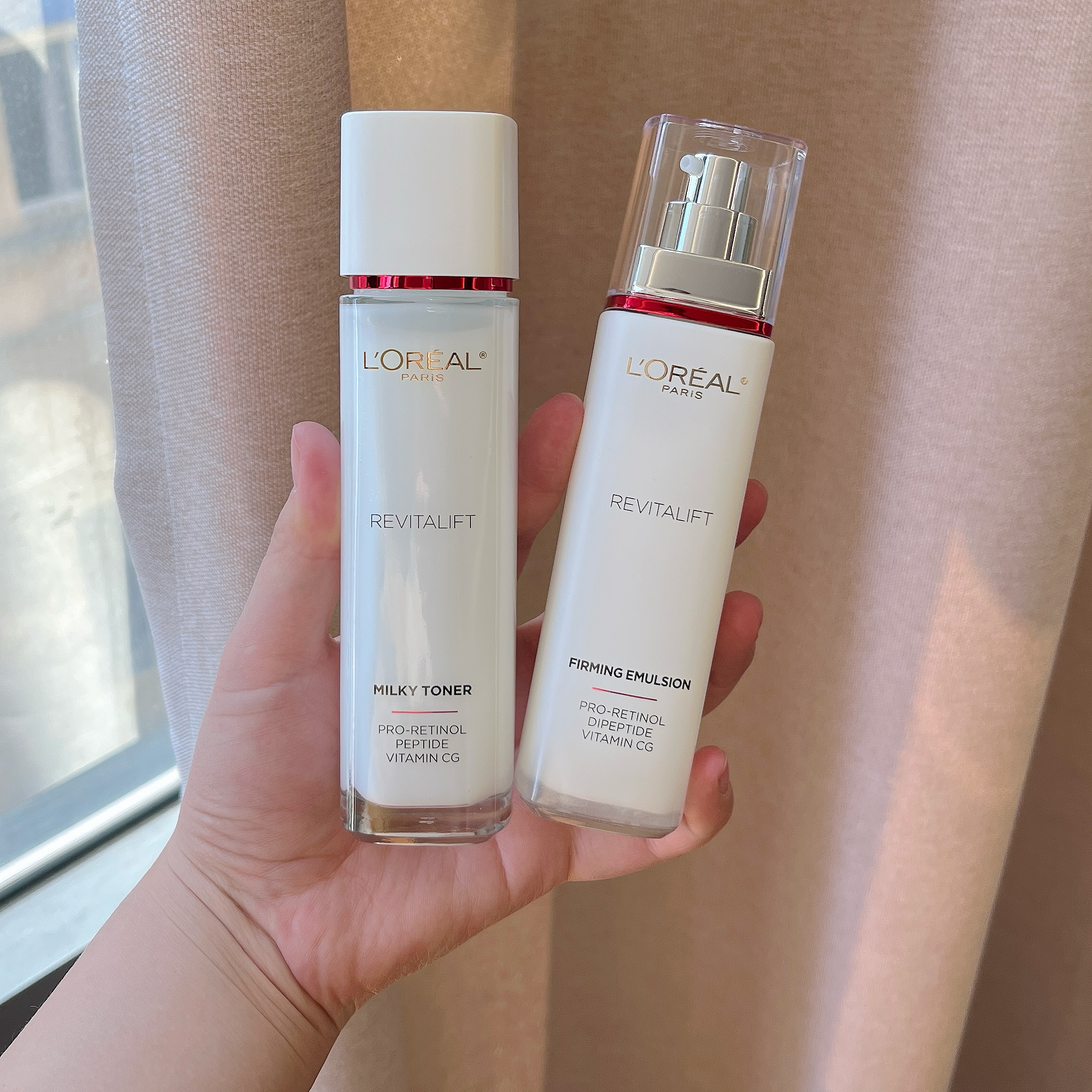 欧莱雅复颜视黄醇精粹抗皱水乳套装抗皱紧致抗衰老送妈妈护肤品女