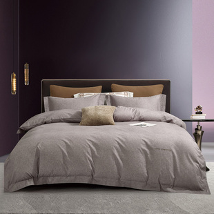 温尔思家纺仿色织磨毛全棉四件套马蒂亚床单秋冬床上用品主卧室